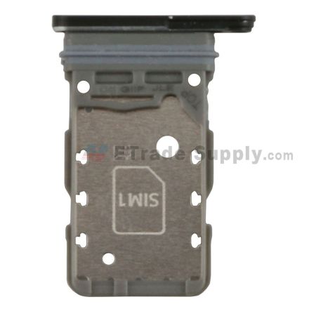 For Samsung Galaxy S21 Plus Series SIM Card Tray Replacement (Double SIM Card) - Black - Grade S+