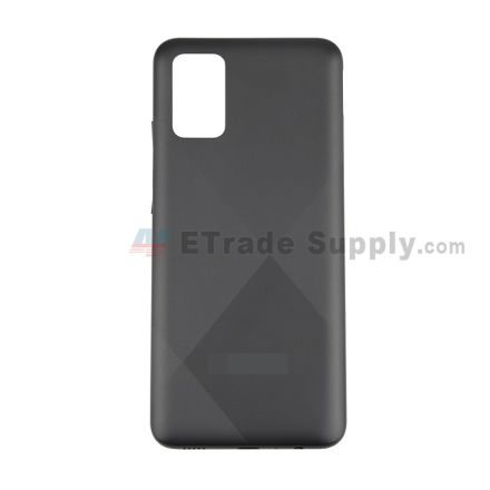 For Samsung Galaxy A02S/A025F Battery Door Replacement - Black - With Logo - Grade S+