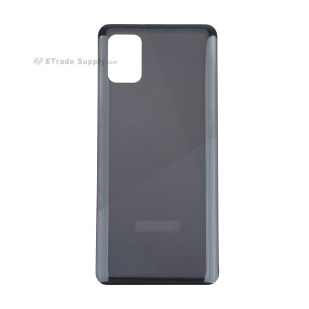 For Samsung Galaxy A31/A315 Battery Door Replacement - Black - With Logo - Grade S+
