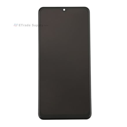 For Samsung Galaxy A02 LCD Screen and Digitizer Assembly with Front Housing Replacement - Black - Grade S+