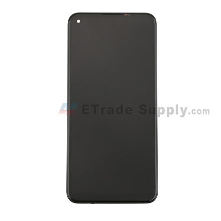 For Samsung Galaxy A11/A115 LCD Screen and Digitizer Assembly with Front Housing Replacement - Black - Grade S+