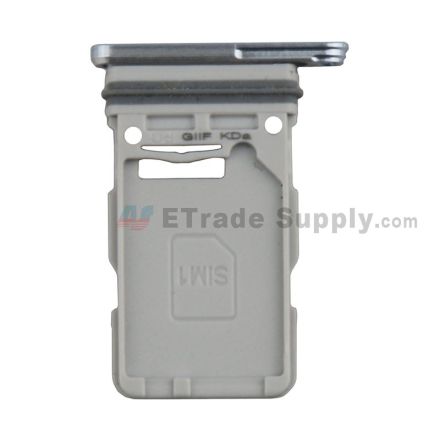 For Samsung Galaxy S21 Ultra SIM Card Tray Replacement (Single SIM Card) - Silver - Grade S+