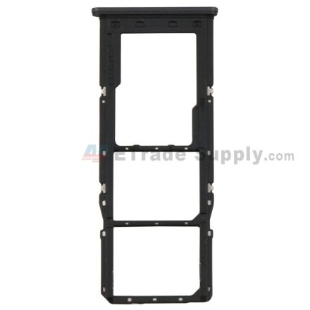 For Samsung Galaxy A12/A125 SIM Card Tray Replacement (Double SIM Card) - Black - Grade S+