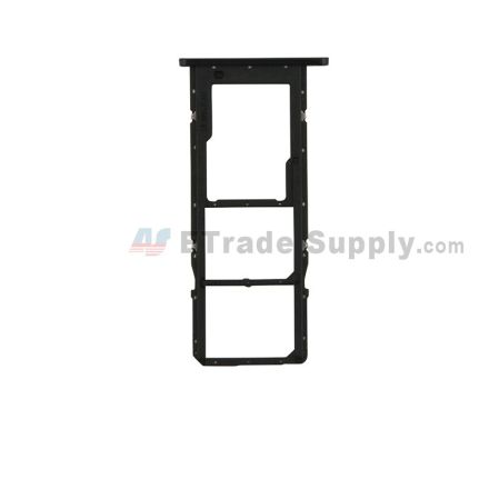 For Samsung Galaxy A02S/A025 Series Card Tray Replacement (Double SIM Card) - Black - Grade S+