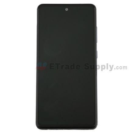 For Samsung Galaxy A52/A526 LCD Screen and Digitizer Assembly with Front Housing Replacement - Black - Without Logo - Grade S+