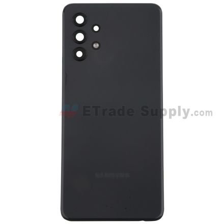 For Samsung Galaxy A32/A325 Battery Door Replacement (4G) - Black - With Logo - Grade S+