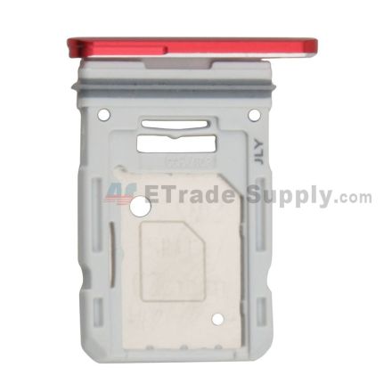 For Samsung Galaxy S20 FE Series SIM Card Tray Replacement (Double SIM Card) - Red - Grade S+