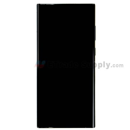 For Samsung Galaxy S22 Ultra LCD Screen and Digitizer Assembly with Front Housing Replacement (European Version) - Green - Without Logo - Grade S+