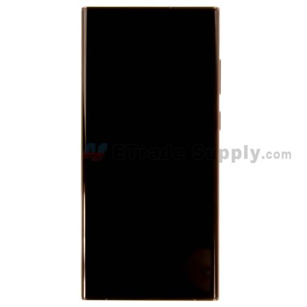 For Samsung Galaxy S22 Ultra LCD Screen and Digitizer Assembly with Front Housing Replacement (European Version) - Red - Without Logo - Grade S+