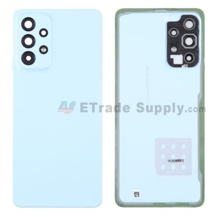 For Samsung Galaxy A53/A536(5G) Battery Door Replacement - Blue - With Samsung Logo - Grade S+