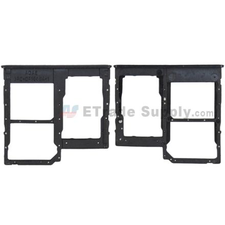 For Samsung Galaxy A41/A415F SIM Card Tray Replacement (Double SIM Card) - Black - Grade S+