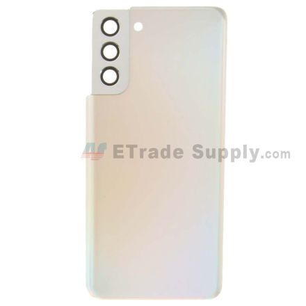 For Samsung Galaxy S21 Plus Battery Door Replacement - Silver - With Logo - Grade R