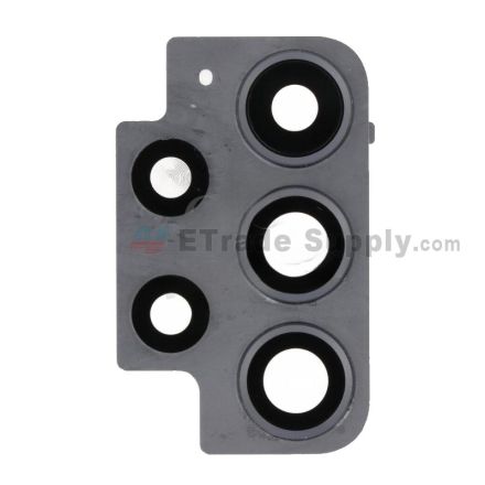 For Samsung Galaxy A52s /A528 Rear Facing Camera Lens with Bezel Replacement - Black - Grade S+
