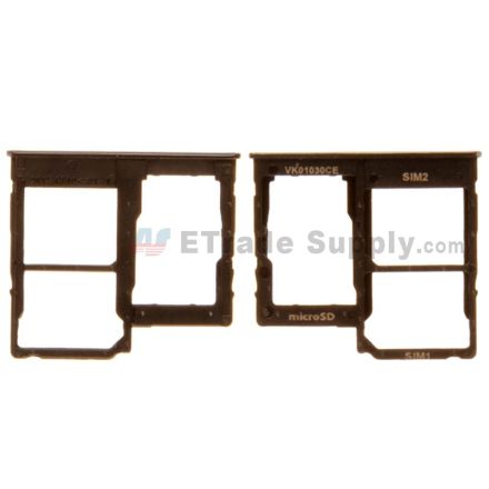 For Samsung Galaxy A40/A405 SIM Card Tray Replacement (Double SIM Card) - Black - Grade S+