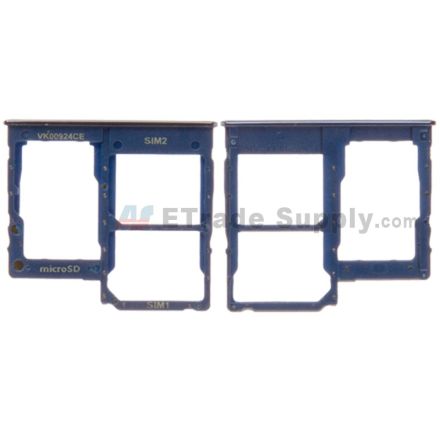 For Samsung Galaxy A40/A405 SIM Card Tray Replacement (Double SIM Card) - Blue - Grade S+