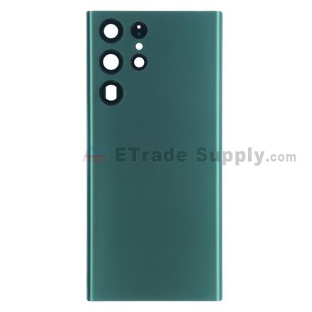 For Samsung Galaxy S22 Ultra Battery Door Replacement - Green - With Logo - Grade R