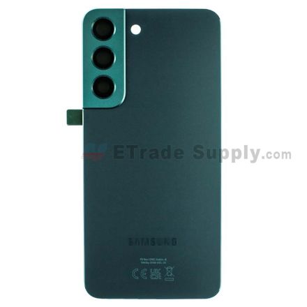 For Samsung Galaxy S22 Battery Door Replacement - Green - With Logo - Grade R