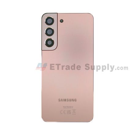 For Samsung Galaxy S22 Battery Door Replacement - Gold - With Logo - Grade R