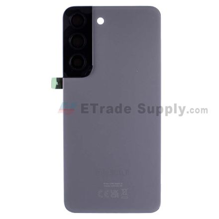 For Samsung Galaxy S22 Battery Door Replacement - Gray - With Logo - Grade R