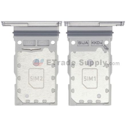 For Samsung Galaxy S22 SIM Card Tray Replacement (Double SIM Card) - White - Grade S+