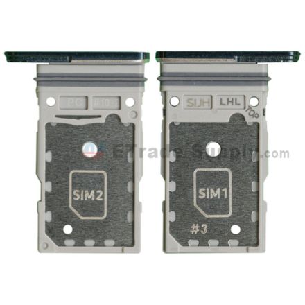 For Samsung Galaxy S22 Ultra SIM Card Tray Replacement (Double SIM Card) - Green - Grade S+