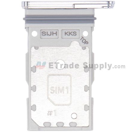 For Samsung Galaxy S22 Ultra SIM Card Tray Replacement (Double SIM Card) - White - Grade S+