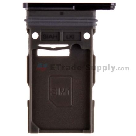 For Samsung Galaxy S22 Ultra SIM Card Tray Replacement (Single SIM Card) - Black - Grade S+