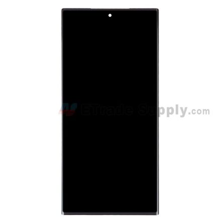 For Samsung Galaxy S23 Ultra LCD Screen and Digitizer Assembly Replacement - Black - Without Logo - Grade S+