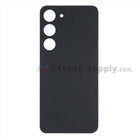 For Samsung Galaxy S23 Battery Door Replacement - Black - With Logo - Grade R