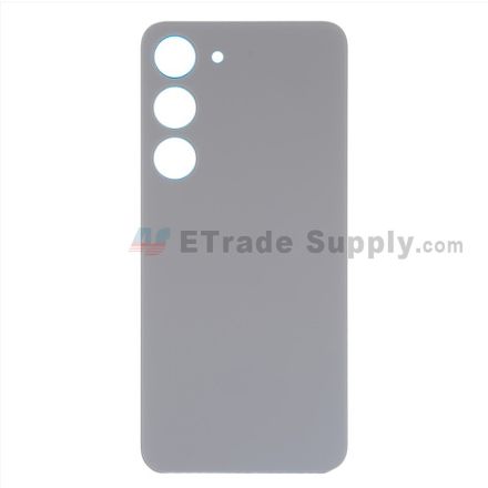 For Samsung Galaxy S23 Battery Door Replacement - Gray - With Logo - Grade R