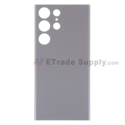 For Samsung Galaxy S23 Ultra Battery Door Replacement - Gray - With Logo - Grade R