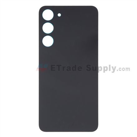 For Samsung Galaxy S23 Plus Battery Door Replacement - Black - With Logo - Grade R