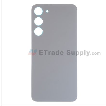 For Samsung Galaxy S23 Plus Battery Door Replacement - Gray - With Logo - Grade R