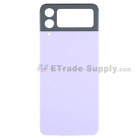 For Samsung Galaxy Z Flip4 SM-F721B Battery Back Cover with Phase Circle Replacement - Bora Purple - Grade R