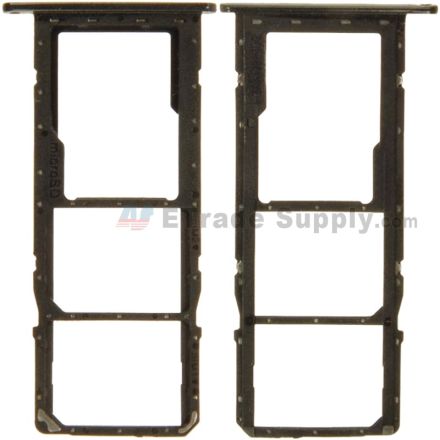 For Samsung Galaxy A11/A115F SIM Card Tray Replacement (Double SIM Card) - Black - Grade S+