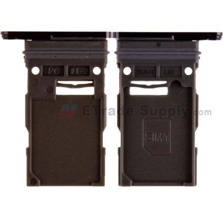 For Samsung Galaxy S23 Ultra SIM Card Tray Replacement (Single SIM Card) - Black - Grade S+