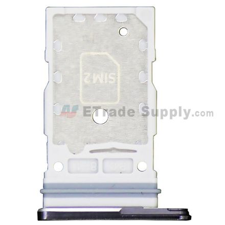 For Samsung Galaxy S23 Ultra SIM Card Tray Replacement (Double SIM Card) - Black - Grade S+
